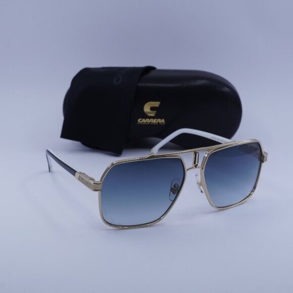 CARRERA 1055/S 0J5G 08 Square Sunglasses - Gold & Black/Champagne/Blue - Picture 1 of 11